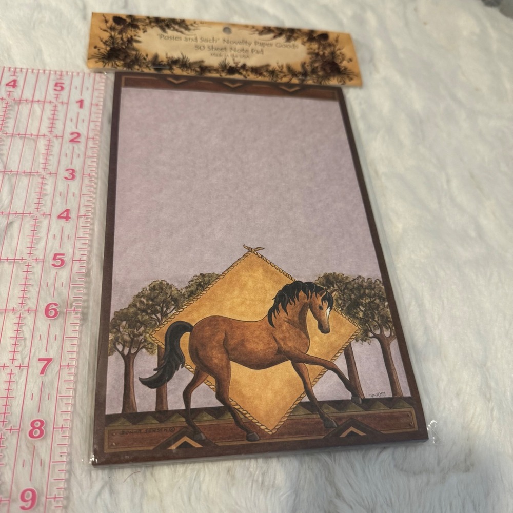 Posies and Such Horse Note Pad 50 Sheets Donna Jensen Western Stationery NP-1055 - Picture 3 of 3